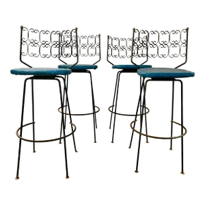 Vintage Wrought Iron Outdoor Patio Chairs