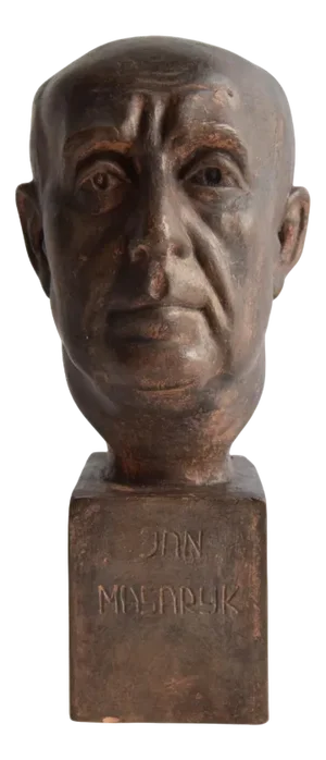 Ceramic Bust by Jan Masaryk, 1950s
