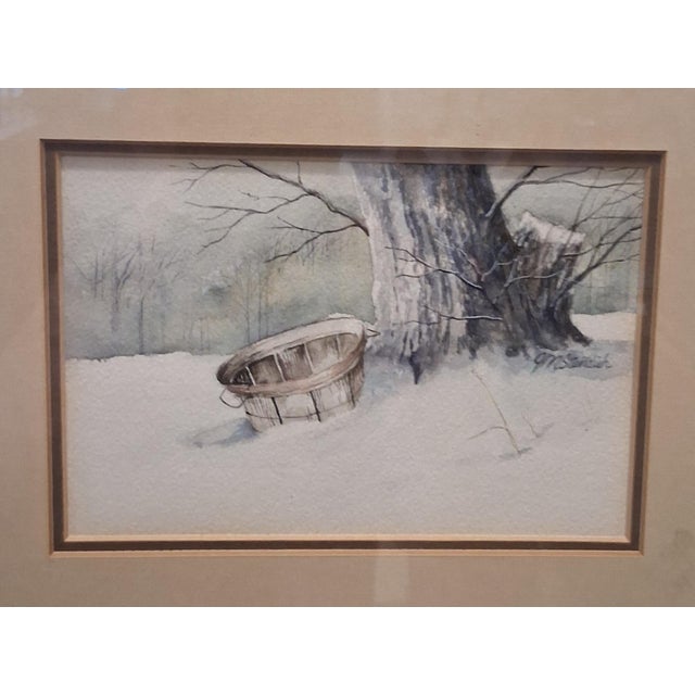 1970s Pair of John M. Standish Watercolors For Sale - Image 4 of 6