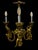 A fine 19th century French gilt bronze (ormolu) three-light chandelier, featuring a twisted central stem supporting three...