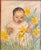 Mid 20th Century Black Toddler "April Among the Daffodils" Signed Watercolor For Sale - Image 4 of 6