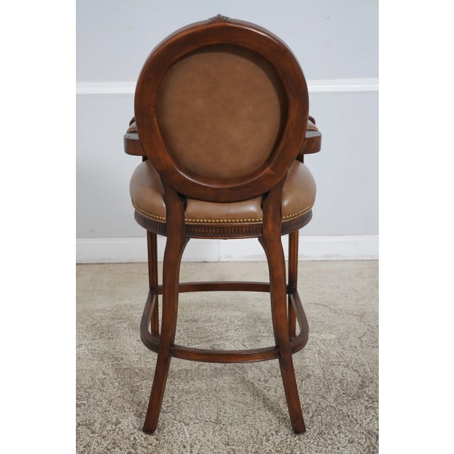 Pair French Louis XV Style Counter Bar Chairs For Sale - Image 4 of 12