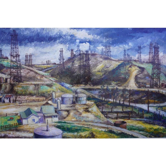 This is a spectacular work. Old Los Angeles hands will recognize the landscape. We love everything about this painting,...