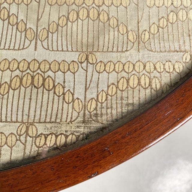 Brown Austrian Wood, Fabric and Glass Coffee Table from Jacob & Josef Kohn, 1930s For Sale - Image 8 of 18