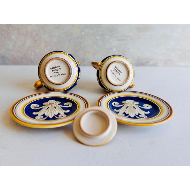 Sberna Deruta Hand-Painted Majolica Serving Collection — Special Commission, C. 2000s For Sale - Image 11 of 17
