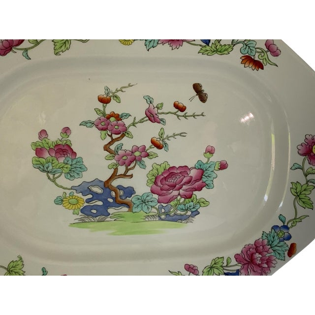 Copeland Antique Copeland Spode "Willis" Indian Tree 12.5" Hand Enameled Serving Platter New Stone England Nov 1918 For Sale - Image 4 of 9
