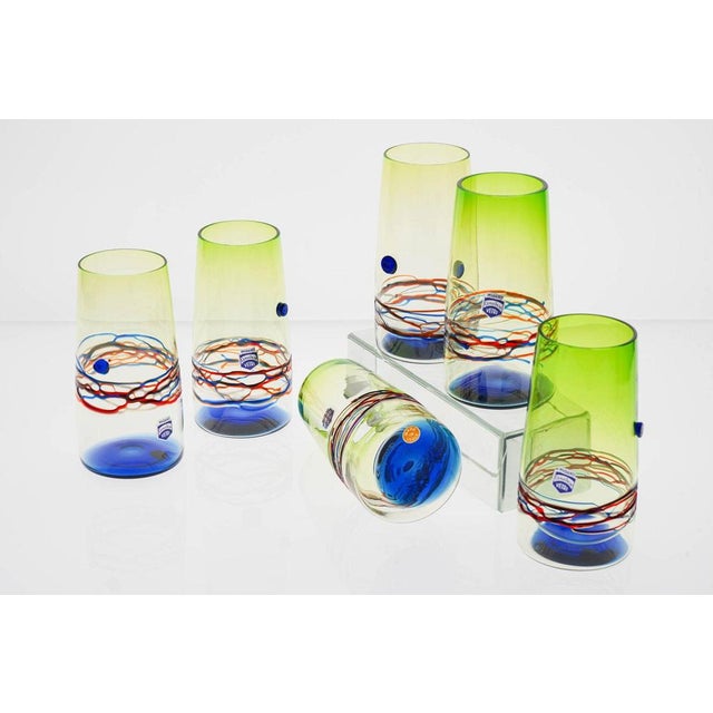 Young Collection Murano Glasses from Cenedese, 1960s, Set of 6 For Sale - Image 7 of 18