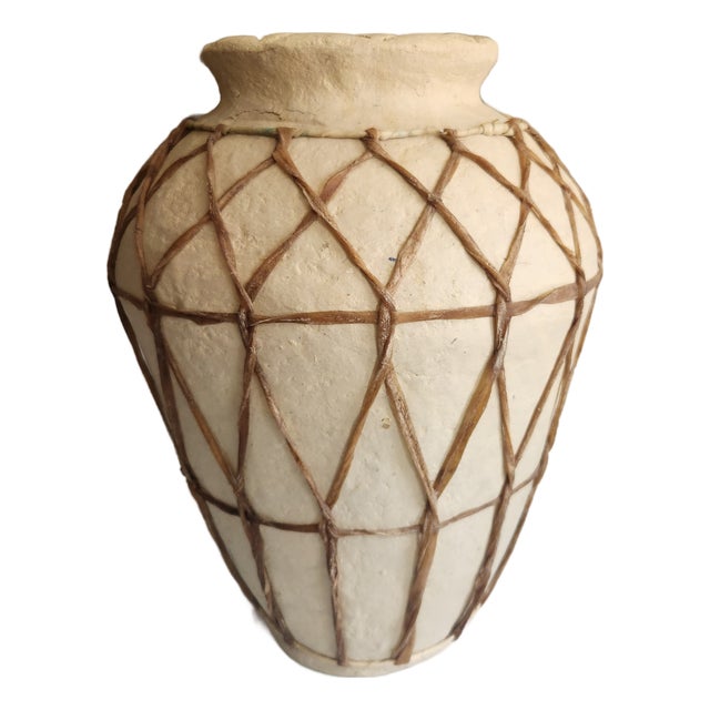 Papier Mache Large Urn Vase For Sale