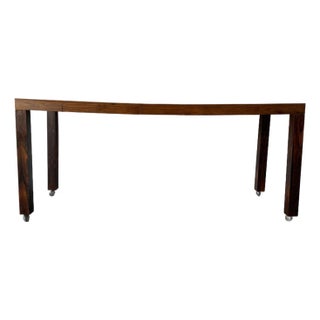 Mid Century Centrum Møbler Rosewood Entryway Console Table on Caster For Sale