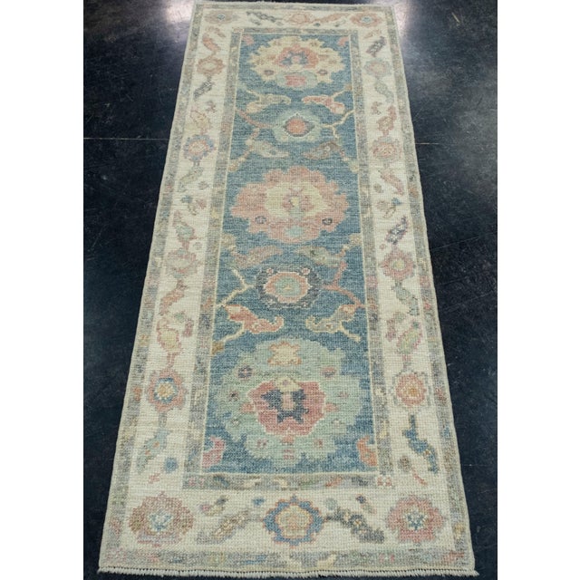 Turkish Oushak Runner Rug 2'3" x 5'10" #17262 Explore a curated collection of hallway runners, wool rugs, and handmade...