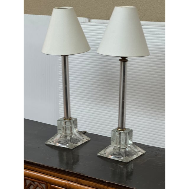 Contemporary Contemporary Column Table Lamps, Pair For Sale - Image 3 of 12