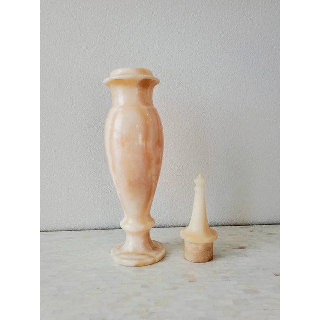 Antique Neoclassical Alabaster Marble Lidded Vessel For Sale In Dallas - Image 6 of 11