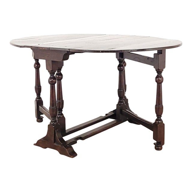 Early 19th Century English Oak Dropleaf Table For Sale