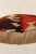 Rustic Zabihi Collection Turkish Red Brown Geometric Kilim Pillow For Sale - Image 4 of 4