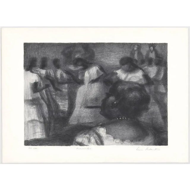 Lewis William Rubenstein (1908 - 2003) "Macumba" or "Maccumba" lithograph of women, probably in Brazil. Macumba is a...