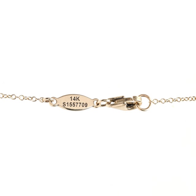 Early 21st Century Gabriel & Co Tiny Diamond Heart Pendant Necklace, 14k Yellow Gold, Length 17 In For Sale - Image 5 of 6