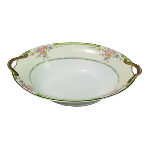 Vintage Noritake "Pendarvis" Pattern Oval Serving Dish Bowl with Painted Floral Print