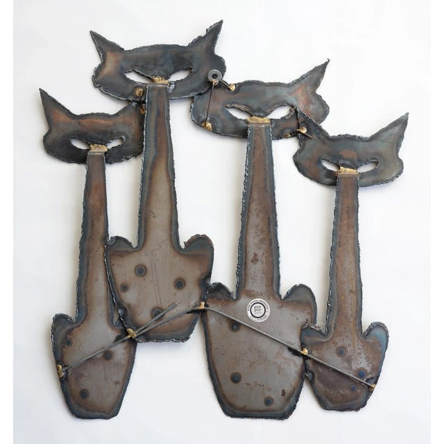 Vintage Mid Century Peter Pepper Products Metal Cats Wall Sculpture For Sale In San Francisco - Image 6 of 10