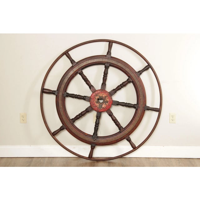 High Quality Antique Salvage Solid Wood Ships Wheel or Helm