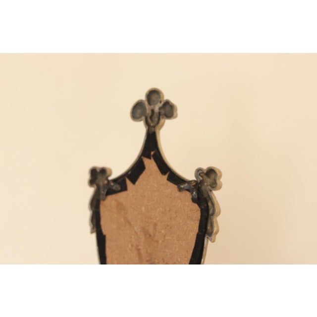 Gold Vintage Italian Brass Sconces with Mirror, Set of 2 For Sale - Image 8 of 13