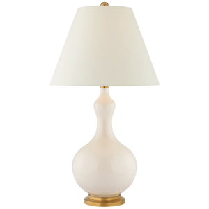 Christopher Spitzmiller by Visual Comfort Signature Addison Medium Table Lamp in Ivory with Natural Percale Shade