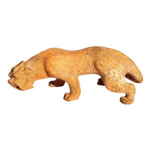 Antique Han Dynasty Pottery Sculpture of a Winged Lion Mythical Beast