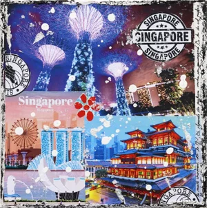 "Singapore Sights" Original Artwork by Marion Duschletta