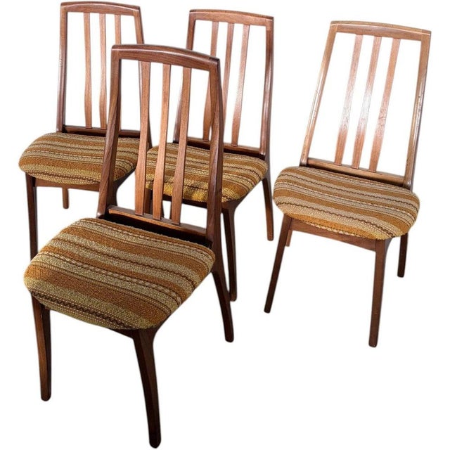 Mid-Century High Back Teak Dining Chairs from Nathan, 1970s, Set of 4 For Sale - Image 3 of 9