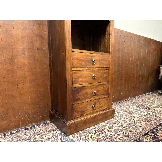 Brown English Bookcase in Teak For Sale - Image 8 of 13