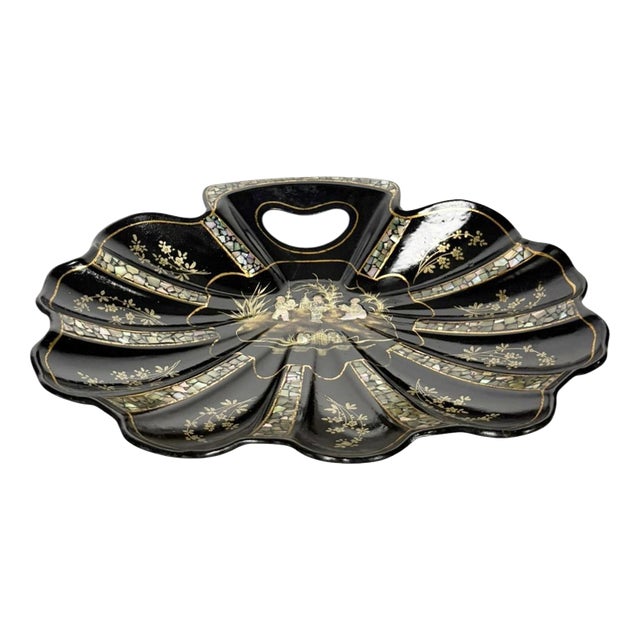 Napoleon III Papier-Mâché Catchall, France, 1880 For Sale