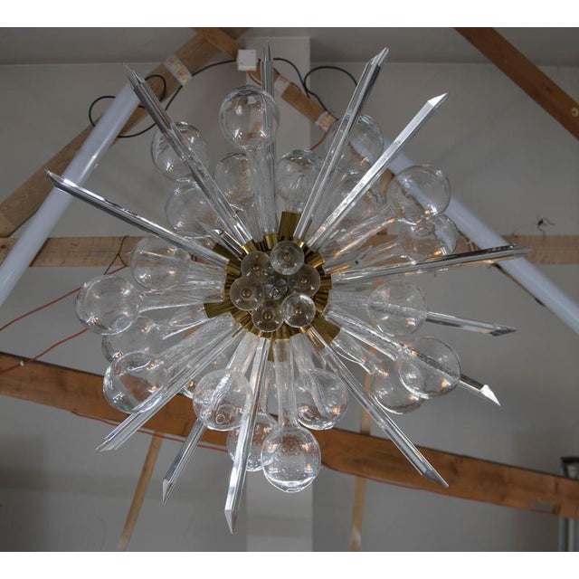 Rene Roubicek´s chandelier made in 1960s - 1970s in Novy Bor Glassworks in Czechoslovakia. Each chandelier from this...