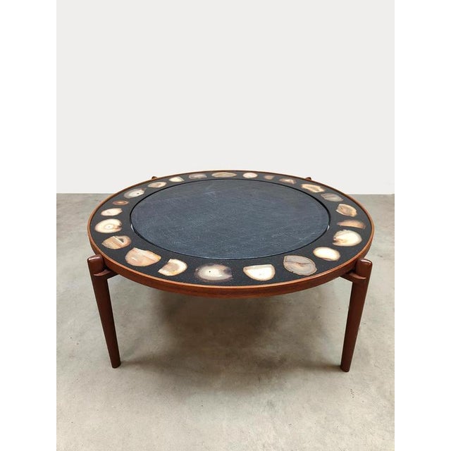 Vintage E8 Coffee Table in Agate and Stone from Heinz Lilienthal, 1960s For Sale - Image 6 of 7