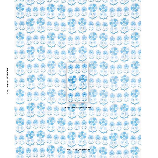 Inspired by antique Suzani textiles, Anjuna Floral Linen Print in porcelain was created by our in-house design studio....