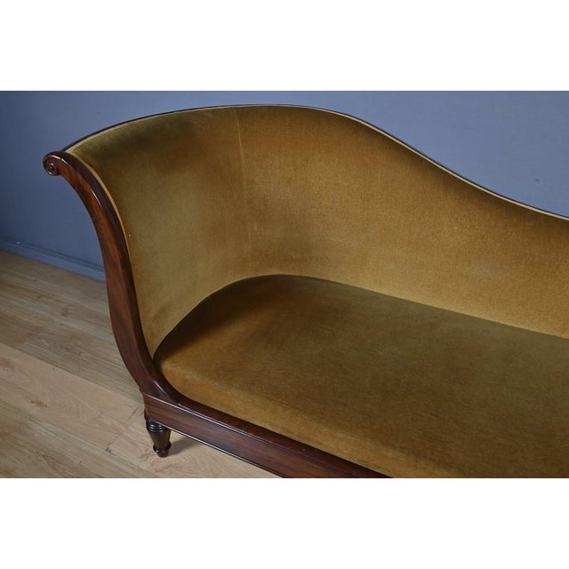 Restoration Mahogany Chaise Longue, Early 19th Century For Sale - Image 6 of 10