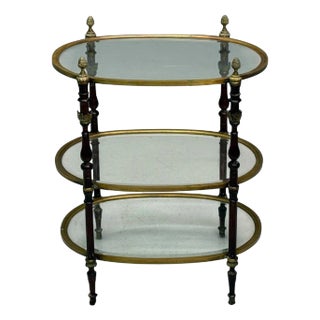 Maison Baguès Style, Hollywood Regency, Bronze, Small Étagère, France, 1940s For Sale