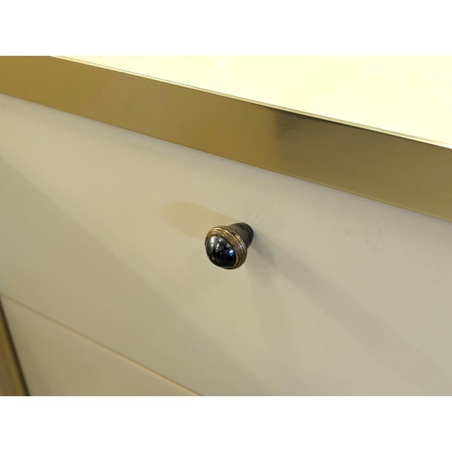 Vintage Beige and Gold Lacquered Wooden Sideboard, 1970s For Sale - Image 6 of 11