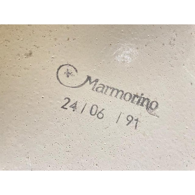 Vintage Danish Modern Marmorino Coffee Table with Sculptural Base, 1991 For Sale - Image 10 of 15