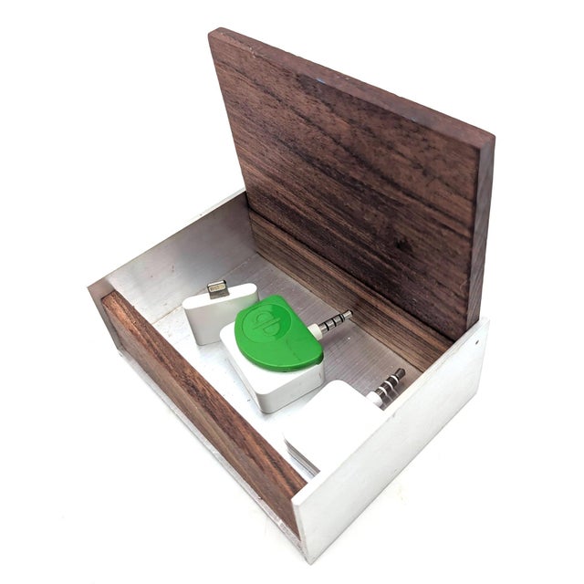 Mid 20th Century Mid 20th Century Walnut Wood & Brushed Aluminum Cigarette or Trinket Box For Sale - Image 5 of 10