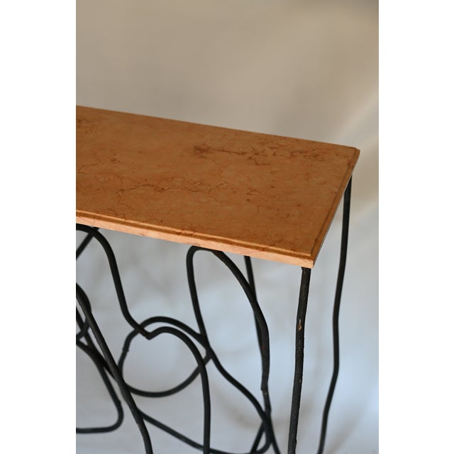 Contemporary 1970s Vintage "Squiggle" Console Table VI For Sale - Image 3 of 3
