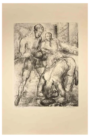 Luc-Albert Moreau, Boxeurs, Lithograph, Early 20th Century