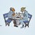 Schumacher SAMPLE - Schumacher x The New Yorker Joana Avillez's Street Scenes Wallpaper In Multicolor On Sky Blue For Sale - Image 4 of 5