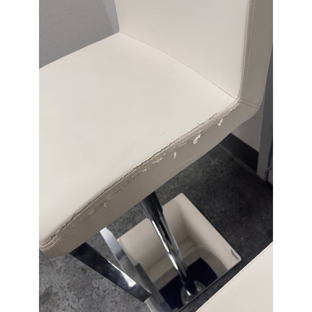Contemporary Adjustable Swivel Bar Stools, Set of Three For Sale In San Francisco - Image 6 of 12