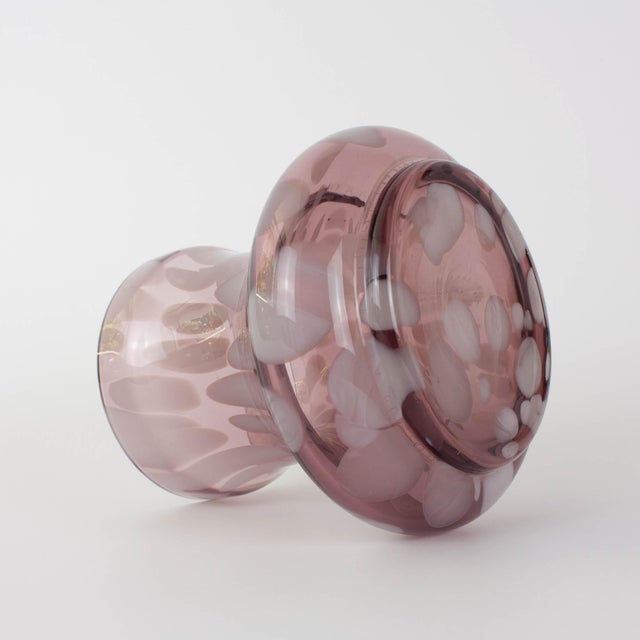 Purple Vintage Portuguese Amethyst Art Glass Vase, 1960s For Sale - Image 8 of 16