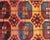 Orange Vintage Wool Ersari Rug in Wool With Gul Design in Orange, Blue, and Brown 5'0 X 8'10 For Sale - Image 8 of 12