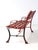 Vintage Red Iron and Wood Garden Bench For Sale - Image 9 of 15