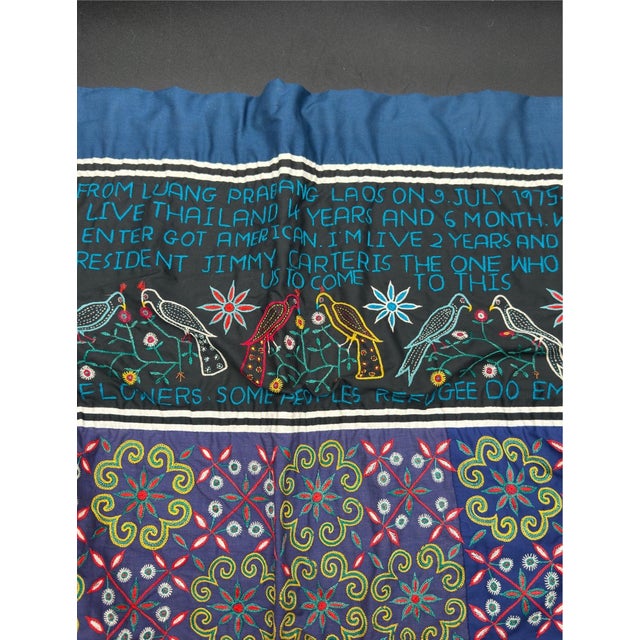 Hmong Hill Tribe Refugee Story Cloth, 1975. For Sale - Image 12 of 12