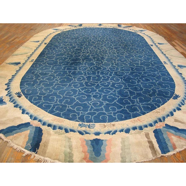 Antique Chinese Peking rug, size: 9'10" x 15'6". Antique Large Peking Chinese Allover Knotted Rug, Country of Origin:...