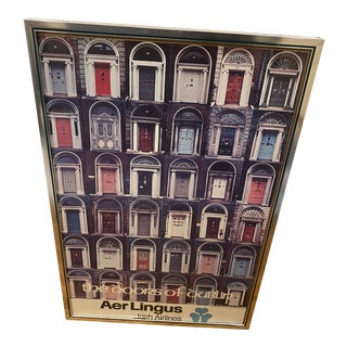 1970s Aer Lingus The Doors of Dublin Poster, Framed For Sale