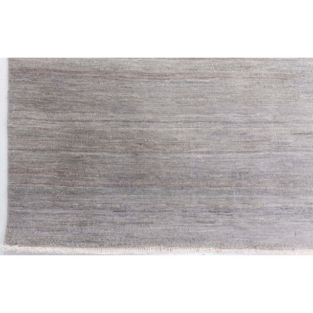 Early 21st Century Modern Hand-Knotted Wool Rug in Solid Grey Tones by Doris Leslie Blau For Sale - Image 5 of 7