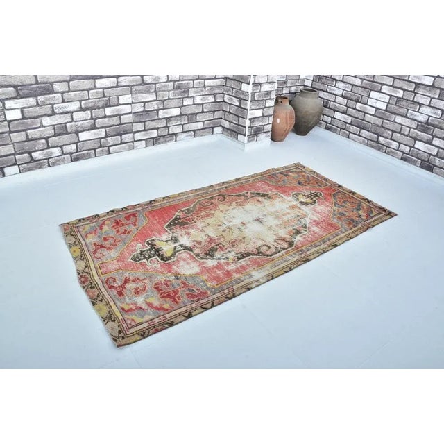 Beige Vintage Anatolian Distressed Rug, 1960s For Sale - Image 8 of 11